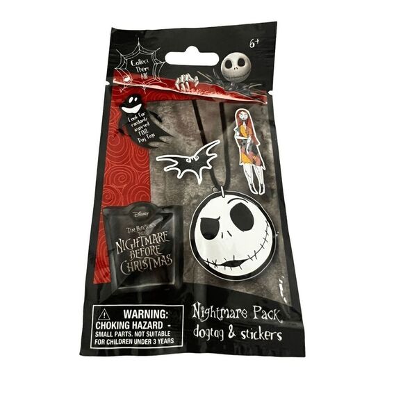 Disney Other - Nightmare Before Christmas Dog Tag & Sticker Blind Mystery Pack